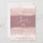 Invitation Adorable Glam rose or parties scintillant script o (Dos)