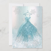 Invitation Adorable hiver merveilleux parties scintillant omb (Dos)