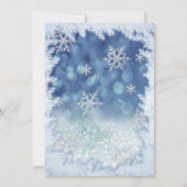 Invitation Adorable hiver merveilleux parties scintillant omb (Dos)
