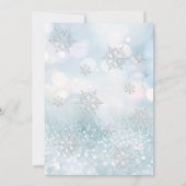 Invitation Adorable hiver merveilleux parties scintillant pre (Dos)