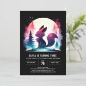 Invitation Adorable Imaginaire Wolf Anniversaire (Debout devant)