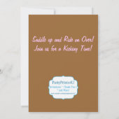 Invitation Adorable jeune fille-fille rose à la fête d'annive (Dos)