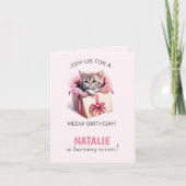 Invitation Adorable Kitten dans une boîte Photo cadeau d'anni (Devant)