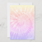 Invitation Adorable licorne floral arc-en-ciel fille annivers (Dos)