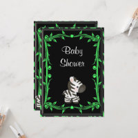 Adorable Lime Green Zebra Baby shower