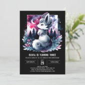 Invitation Adorable Loup moderne Anniversaire (Debout devant)