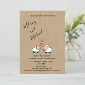 Invitation Adorable mignon et amusant mouton de dessin animé  (Debout devant)