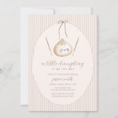 Invitation Adorable Modern Bow Asian Dumpling Baby Shower  (Devant)