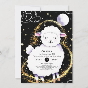Invitation Adorable Mouton pour enfants Anniversaire