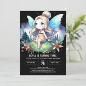 Invitation Adorable Pastel Fairy Anniversaire (Debout devant)
