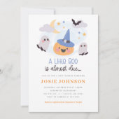 Invitation adorable Petit Boo Baby shower d'Halloween (Devant)