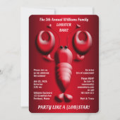 Invitation Adorable Pinces En Forme De Coeur Rouge (Devant)