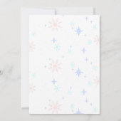 Invitation Adorable Pink Bow & Snowflakes Baby Shower (Dos)