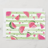Invitation Adorable Pink Watermelon, mignon été 1er anniversa (Dos)