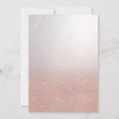Invitation Adorable plaisir chat rose or glittery ombre invit (Dos)