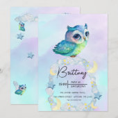 Invitation adorable pour une fête d'anniversaire a (Devant / Derrière)