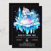 Invitation Adorable Reine princesse Anniversaire (Devant / Derrière)