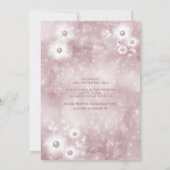 Invitation Adorable robe bokeh perle sweet sixteen floral (Dos)