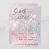 Invitation Adorable robe charmant brillant brillant ombre (Devant / Derrière)