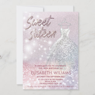Invitation Adorable robe charmant brillant brillant ombre