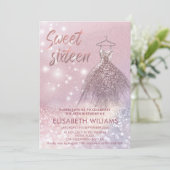 Invitation Adorable robe charmant brillant brillant ombre (Debout devant)