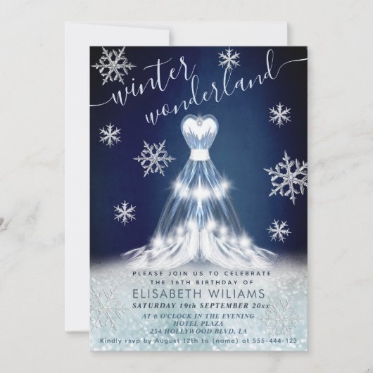 Invitation Adorable robe hivernale merveilleuse douce 16 (Devant)