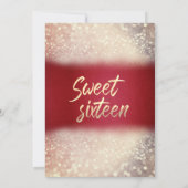 Invitation Adorable robe or charmant glittery ombre (Dos)