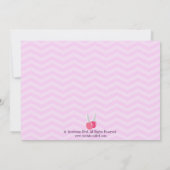 Invitation Adorable rose violet Spa Pampering fête d'annivers (Dos)