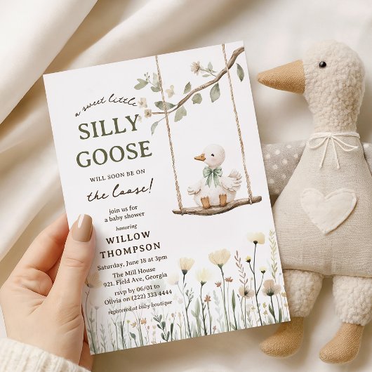 Invitation Adorable Silly Goose Baby Shower