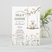 Invitation Adorable Silly Goose Baby Shower (Debout devant)