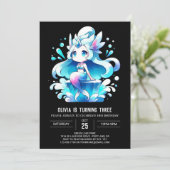 Invitation Adorable Sirène Dreamy Anniversaire (Debout devant)