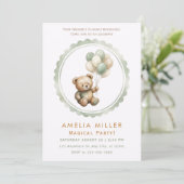 Invitation Adorable Teddy Bear Party (Debout devant)