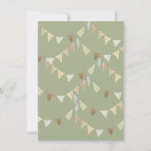 Invitation Adorable vache Highland 1er Anniversaire Fête Invi (Dos)