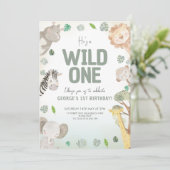 Invitation Adorable Wild un anniversaire sans sexe (Debout devant)