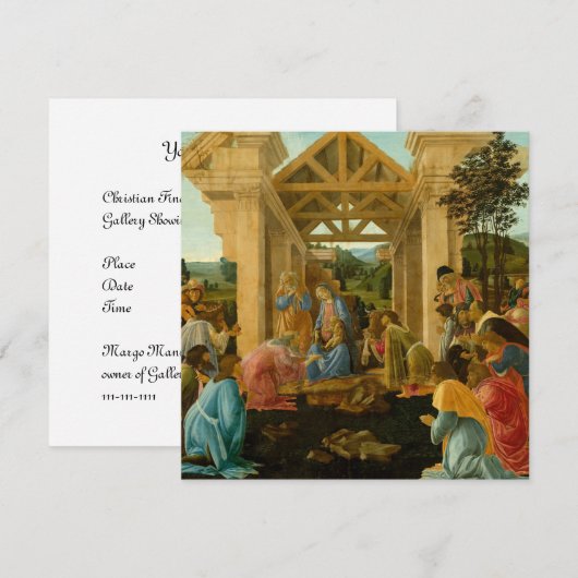 Invitation Adoration de la Magi (Devant / Derrière)