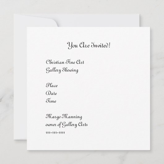 Invitation Adoration de la Magi (Dos)