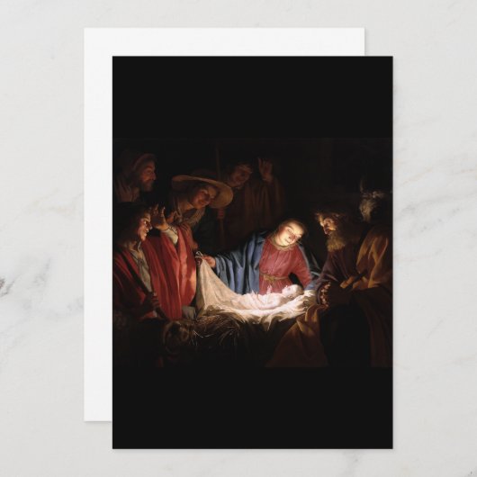 Invitation Adoration des bergers par Gerard van Honthorst (Devant / Derrière)