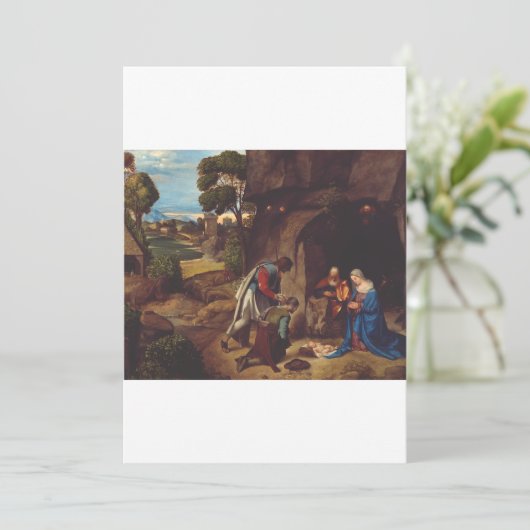 Invitation Adoration des bergers par Giorgione (Debout devant)