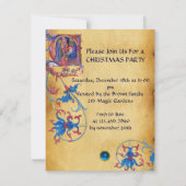 INVITATION ADORATION DU PARCHEMENT DE NOËL FLORAL MAGI (Dos)