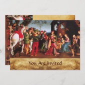 Invitation ADORATION DU parchemin MAGI (Devant / Derrière)