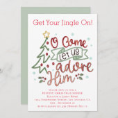 Invitation Adorons-le Joyeux Noël (Devant / Derrière)