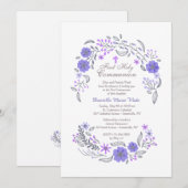 Invitation Adoucissez l'invitation de lavande de chuchotement (Devant / Derrière)