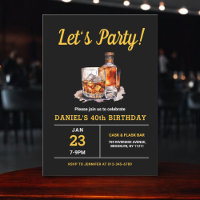 Adulte 40 ans Whiskey Bourbon fête d'anniversaire