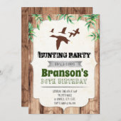 Invitation adulte d'anniversaire de chasse de (Devant / Derrière)
