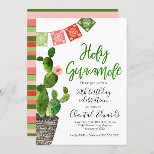 Invitation adulte d'anniversaire de fiesta