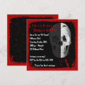 Invitation adulte de partie de Halloween de crâne (Devant / Derrière)