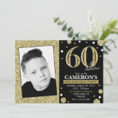 Invitation adulte de photo d'anniversaire d'étape (Debout devant)