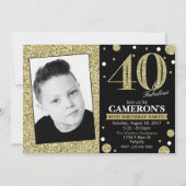 Invitation adulte de photo d'anniversaire d'étape (Devant)