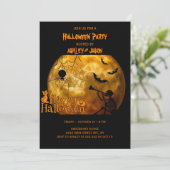 Invitation Adulte Halloween Party Moon Spider (Debout devant)
