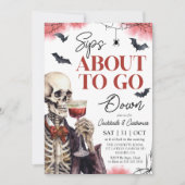 Invitation Adulte Halloween Sièges sur le point de descendre  (Devant)